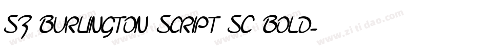 SF Burlington Script SC Bold字体转换